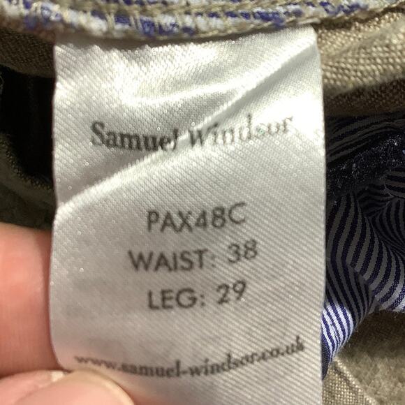 Samuel Windsor Linen Blend Trousers Men’s 38W 29L — Business, Casual, Summer - Picture 4 of 9
